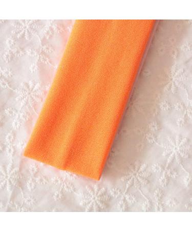 Sport Yoga Headbands Pack of 14 - Orange Stretchy Sweatband Set for Women, Men, and Girls - Buy Online on GoSupps.com