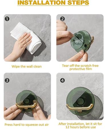 Buy Bexdug Plug-In Cable Holder | Drill-Free Toothbrush & Key Hook | Self-Adhesive Razors Coat & Towel Holder - Translucent Green - Buy Online on GoSupps.com