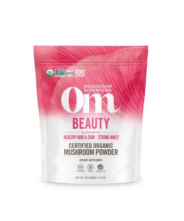 Om Mushrooms Beauty Certified 100% Organic Mushroom Powder 7.05 oz (200 g)