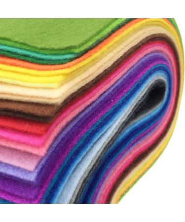 Flic-Flac 28pcs 12x8 inches 1.4mm Thick Soft Felt Fabric Sheet Assorted Colors DIY Craft Sewing Squares Pack - Buy Online on GoSupps.com