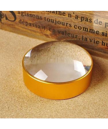 Magnifier Extremely Clear Reading Aid Magnifying Glass Dome Easy to Glide for Reading Books Map Newspaper and Magazine Magnifier/Metallic Comfortable Anniversary - Buy Online on GoSupps.com