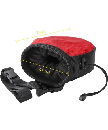 ZENFUN 2 Pack Climbing Chalk Bags with Zippered Pockets - Red Blue, Adjustable Belt, Drawstring Rock Climbing Bucket - Ideal for Climbing, Weightlifting, Gymnastics - Buy Online on GoSupps.com