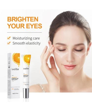Vitamin C Eye Cream for Dark Circles and Puffy Eyes Brighten Instant Tightener Under Eye Repair Cream Hydrating Brightening Anti Aging Eye Bags Remover Wrinkle Filler Eye Serum for All Skin Types - Buy Online on GoSupps.com