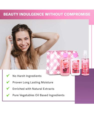 Vital Luxury Bath & Body Care Travel Set - Japanese Cherry Blossom Home Spa Set - Buy Online on GoSupps.com