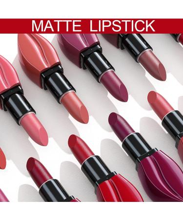 Easilydays Matte Red Lipstick - Long-Lasting Moisturizing Velvet Lip Stain for Women - High Pigmented Dark Makeup Lip Gloss | Fresh Natural Color (#02) - Buy Online on GoSupps.com
