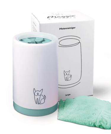 Maggie & Cooper paw cleaner (size L color: green) |Clean paws |including microfiber towel |2 different sizes available |Dishwasher -proof |soft brushes large - Buy Online on GoSupps.com