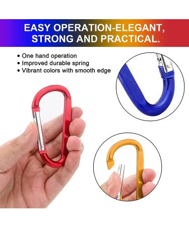 10 Pack 3 Aluminum Spring Snap Hook Carabiner D Ring - Camping, Fishing, Hiking, Traveling, Keychain Craebuer - Buy Online on GoSupps.com