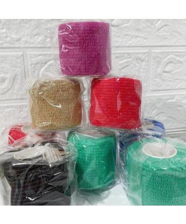 8 Rolls Self-Adhesive Elastic Bandage - Waterproof Comfortable Non-Woven Wrap for Wrist & Ankle - Black 5cm x 4.5m - Buy Online on GoSupps.com