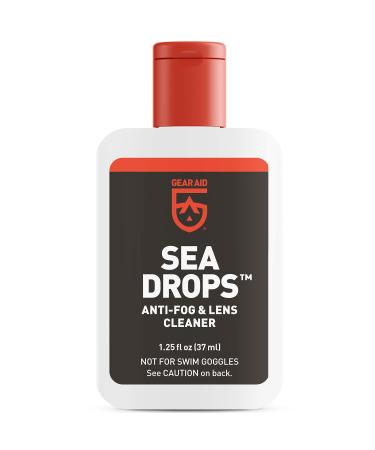 GEAR AID Sea Drops Anti-fog and Cleaner for Dive and Snorkel Masks, 1.25 fl oz, Bulk