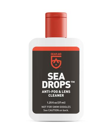 GEAR AID Sea Drops Anti-fog and Cleaner for Dive and Snorkel Masks, 1.25 fl oz