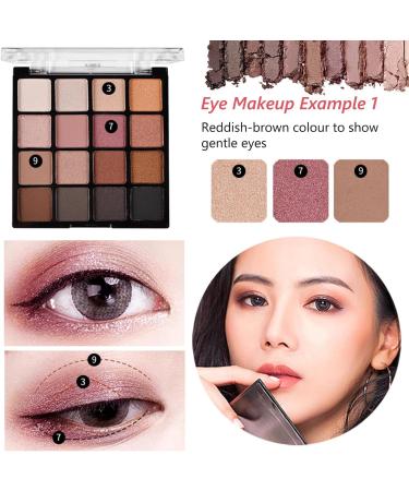 Shimmer Eyeshadow Palette - 16 Colors, Long-Lasting, Highly Pigmented, Waterproof Eye Makeup Palette for Women - Buy Online on GoSupps.com