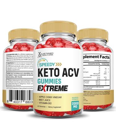 Buy 2 Pack Speedy Keto ACV Gummies 2000MG - Advanced Apple Cider Vinegar with Pomegranate & Beet Juice - Vegan Non-GMO - 60 Count - Buy Online on GoSupps.com