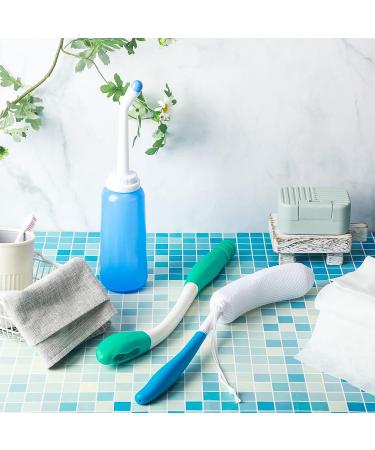 3 Pcs Portable Bidet Toilet Aids Set for Elderly & Pregnant - Long Reach Butt Cleaner & Shower Brush - Travel Friendly & Easy Bathroom Assistance Kit - Buy Online on GoSupps.com