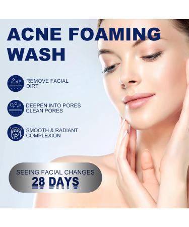 Acne Foam Wash Acne Foaming Wash Mild Daily Facial Cleanser for Deep Pore Cleansing Face Wash Women Mild Cleansing Cleansing Foam Exfoliating Face Wash Foaming Cleanser Facial Wash Cleansing Foam - Buy Online on GoSupps.com