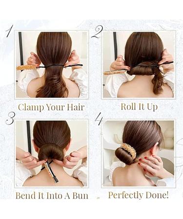 Gokame Hair Knot Shaper with Rhinestones - Magical Hair Styling Accessory for Buns Ballet Knots & Ponytails (White) - Shop Internationally! - Buy Online on GoSupps.com