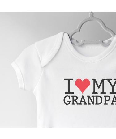 Hippowarehouse I Love My Grandpa Baby Vest Bodysuit | Short Sleeve for Boys and Girls - Buy Online on GoSupps.com