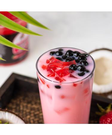 Coconut Fruit Jelly Topping | Strawberry Flavour | 1LB (454g) | Fruit Dessert for Bubble Tea Drinks Desserts Smoothies and Snacks | Boba Tea Tapioca Pearl Mix Kit - Buy Online on GoSupps.com