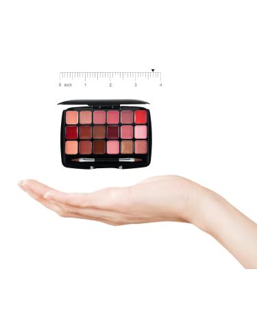 EVE PEARL Ultimate Lip Palette - 18 Color Matte & Shimmer Lipstick Set with Aloe & Vitamin E - Buy Online on GoSupps.com