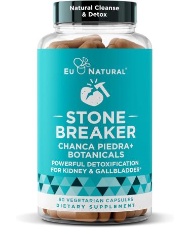 Stone Breaker Chanca Piedra  Natural Kidney Cleanse & Gallbladder Formula  Detoxify Urinary Tract, Flush Impurities, Clear System  Hydrangea & Celery Seed Extract  60 Vegetarian Soft Capsules