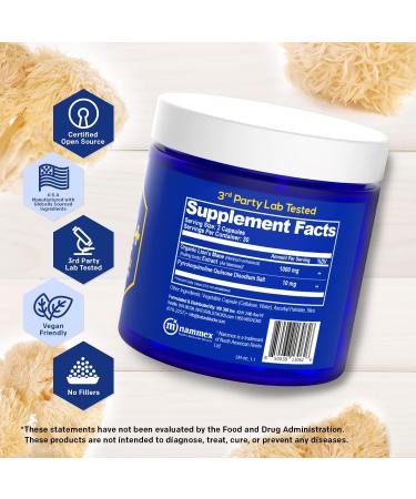 Organic Lions Mane Supplement with PQQ for Memory & Learning - 60 Vegan Capsules - Buy Online on GoSupps.com