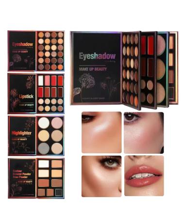 Palette De Maquillage | 55 Couleurs Rouge L vres Cosm tiques | Poudre De Fard Joues Nacr e | Pour Ados Filles Femmes M res F tes Beaut Soir es Rendez-Vous