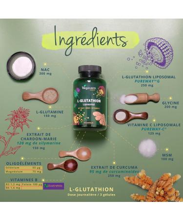 GLUTATHION Liposomal & Reduced PureWay - G | With Precursors: NAC Vitamin C MSM Glycine | Antioxidant + Anti Aging + Immu - Buy Online on GoSupps.com
