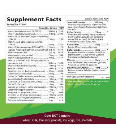 Pure Essence One n Only Whole Food Multivitamin - 90 Tablets for Optimal Health - Buy Online on GoSupps.com