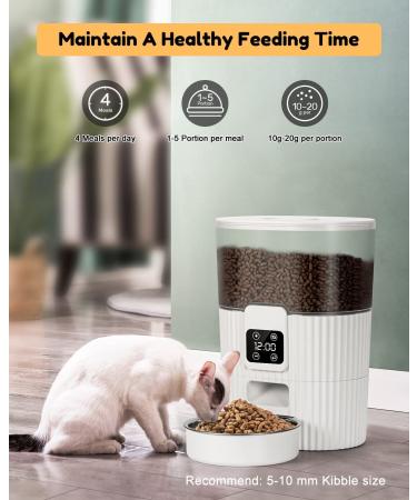 3.5L Automatic Cat Feeder with Dual Power Supply | Pet Dry Food Dispenser | Dog Feeder with Desiccant & Stainless Steel Bowl A1 - Buy Online on GoSupps.com