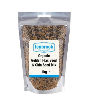 Organic Golden Flax Seed & Chia Seed Mix 1kg | Certified Organic by Fenbrook Organic