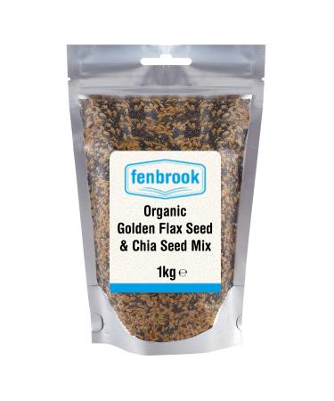 Organic Golden Flax Seed & Chia Seed Mix 1kg | Certified Organic by Fenbrook Organic - Buy Online on GoSupps.com