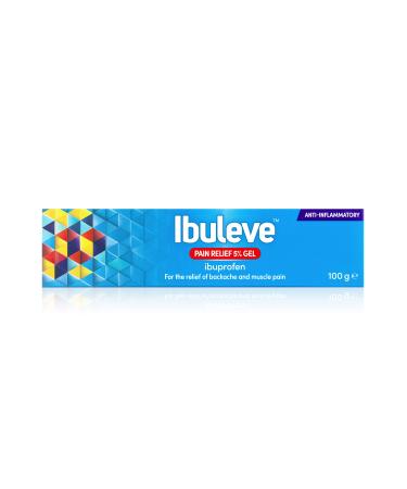 Ibuleve Pain Relief 5% Ibuprofen Gel Clinically Proven Anti-Inflammatory Relief for Joint Pain Sprains Backache Muscular Pains and Sports Injuries 100 g 100g