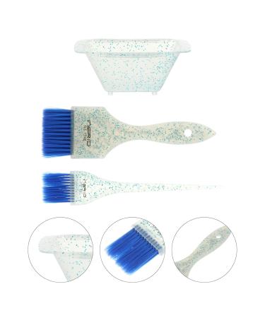 Solustrious Hair Dye Brush & Bowl Set - Professional Hair Coloring Brushes Kit for Salon & Home Use - Blue - Buy Online on GoSupps.com