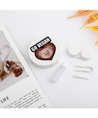 Love Pig Go Vegan Contact Lens Kit - Cute Portable Storage Box with Mirror | Ideal for Travel - Buy Online on GoSupps.com