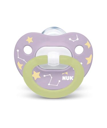 NUK Glow-in-The-Dark Orthodontic Pacifiers 0-6 Month - Zebra Print (Pack of 2) | Shop Now - Buy Online on GoSupps.com