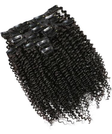 8 Piece Clip-In Extensions 100% Remy Human Hair - Virgin Afro Kinky Curly Hair 1# Black 120g 14-Inch - International Shipping Available - Buy Online on GoSupps.com