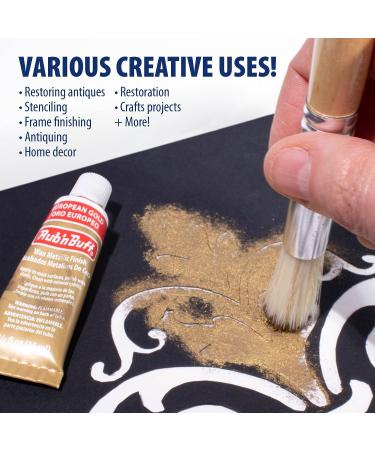 AMACO Rub n Buff Wax Metallic Finish - European Gold 15ml Tubes - Gilding Wax for Furniture Restoration - Set of 2 - Buy Online on GoSupps.com