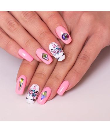 SUJOSAJU Multi Shapes AB Crystal Nail Art Rhinestones Kit Crystal Rhinestones for Nails Multi Size Nail Art AB Rhinestone Kit for Professional and Home DIY Use - Buy Online on GoSupps.com