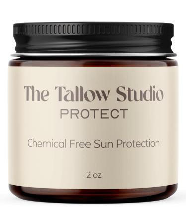 Everyday Tallow Mineral Sun Balm SPF 30 | 100% Grass-Fed & Organic | Face & Body | Naturally Scented with Frankincense & Lavender Oil | Zinc Oxide | Water Resistant (2oz) 2 Fl Oz (Pack of 1)
