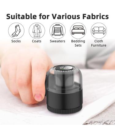 Buy Electric Fabric Shaver & Lint Remover - Rechargeable Sweater Shaver with Dual Protection & Removable Bin - Black | International Shipping Available - Buy Online on GoSupps.com