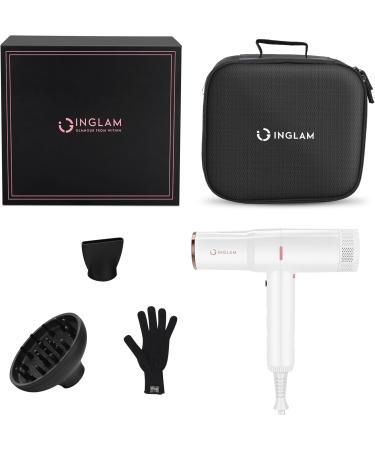 IG INGLAM Professional Hair Dryer - 110 000 RPM High Speed Ionic Technology Low Noise Lightweight | Ideal for Travel & Home Salon - Buy Online on GoSupps.com