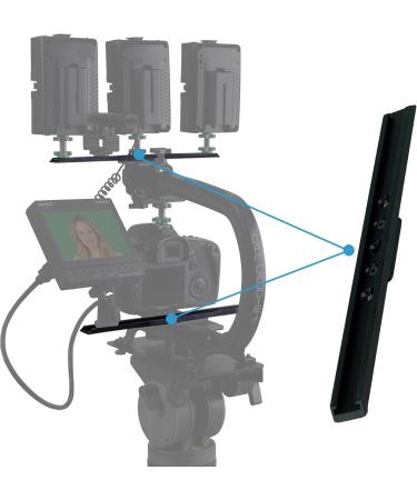 Cam Caddie Scorpion 10 inch Accessory Wing - Multiple Mounting Bracket for Flash, LED Light, Microphone - Hot and Cold Shoe Compatible - Buy Online on GoSupps.com