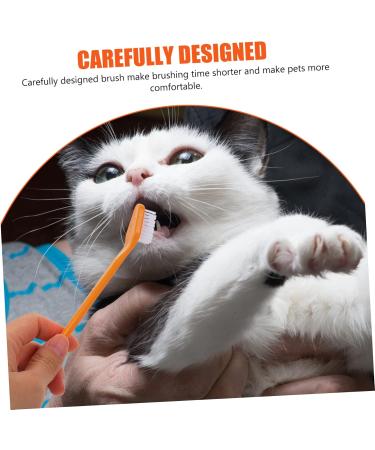BESPORTBLE 2sets Pet Toothbrush Cat Toothpaste Dog Oral Cleaning Toothbrush Toothpaste for Dogs Puppy 10pcs*2 - Buy Online on GoSupps.com