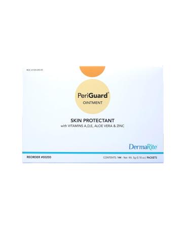 DermaRite Periguard Ointment 5 Grams Skin Protectant with Vitamins Aloe Vera & Zinc (144 Count)