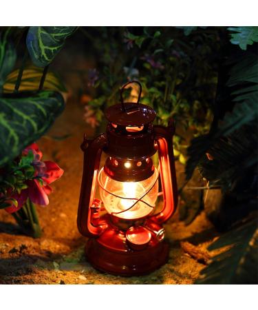 8 Inch Small Red Kerosene Hurricane Lantern Set - Perfect for Christmas Decor, Camping, and Emergency Use (4-Pack) - Buy Online on GoSupps.com