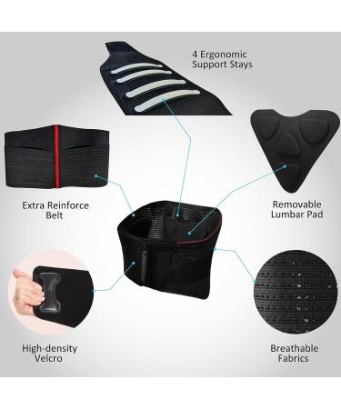 Hameisen Back Brace for Lower Back Pain Relief - Adjustable Support for Herniated Disc, Sciatica, Scoliosis - Lightweight & Breathable Mesh with Lumbar Pad - Men & Women (Size: M S/M) - Buy Online on GoSupps.com