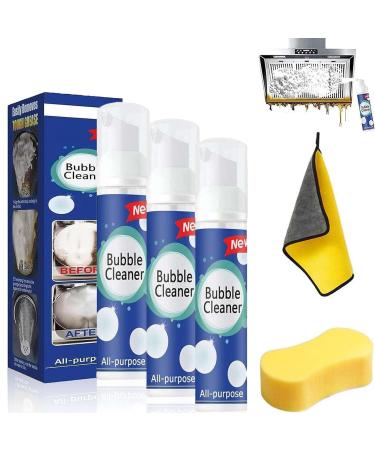Brimetha Cleaner Brimetha Kitchen Clean All-Purpose Rinse-Free Cleaning Spray Bubble Cleaner Foam Spray Foaming Heavy Oil Stain Cleaner Kitchen Clean Bubble Cleaner (30ML 3Pcs)