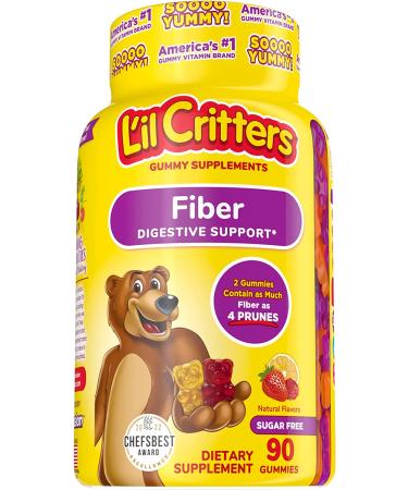 Lil Critters Fiber Digestive Support Gummies - Natural Fruit Flavor, 90 Count - Buy Online on GoSupps.com