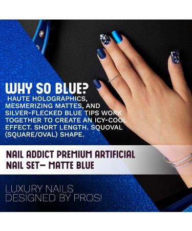 Ardell Nail Addict Premium Matte Blue - 0.07 oz (2 g) | Long-Lasting Color - Buy Online on GoSupps.com