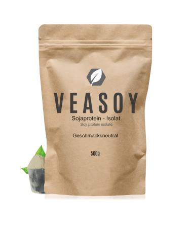 VEASOY - Soy protein isolate unflavoured - vegan soy protein powder with 86% protein - 500g