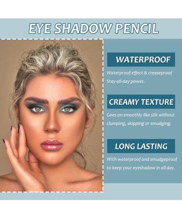Shimmer Waterproof Eyeshadow Stick - Long Lasting Pearlescent Eyeliner Pencil for Glitter Eye Makeup (Lake Blue) - Buy Online on GoSupps.com